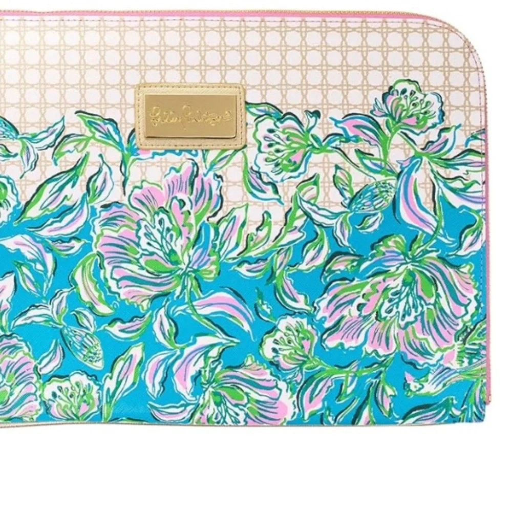 LILLY PULITZER Laptop Case Floral Tech Sleeve Set Zipper Pouch Chick Magnet NWT